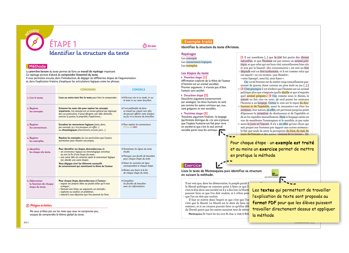 Chaque étape de la méthode est accompagnée d’un exemple traité et d’exercices d’entraînement Chaque étape de la méthode est accompagnée d’un exemple traité et d’exercices d’entraînement