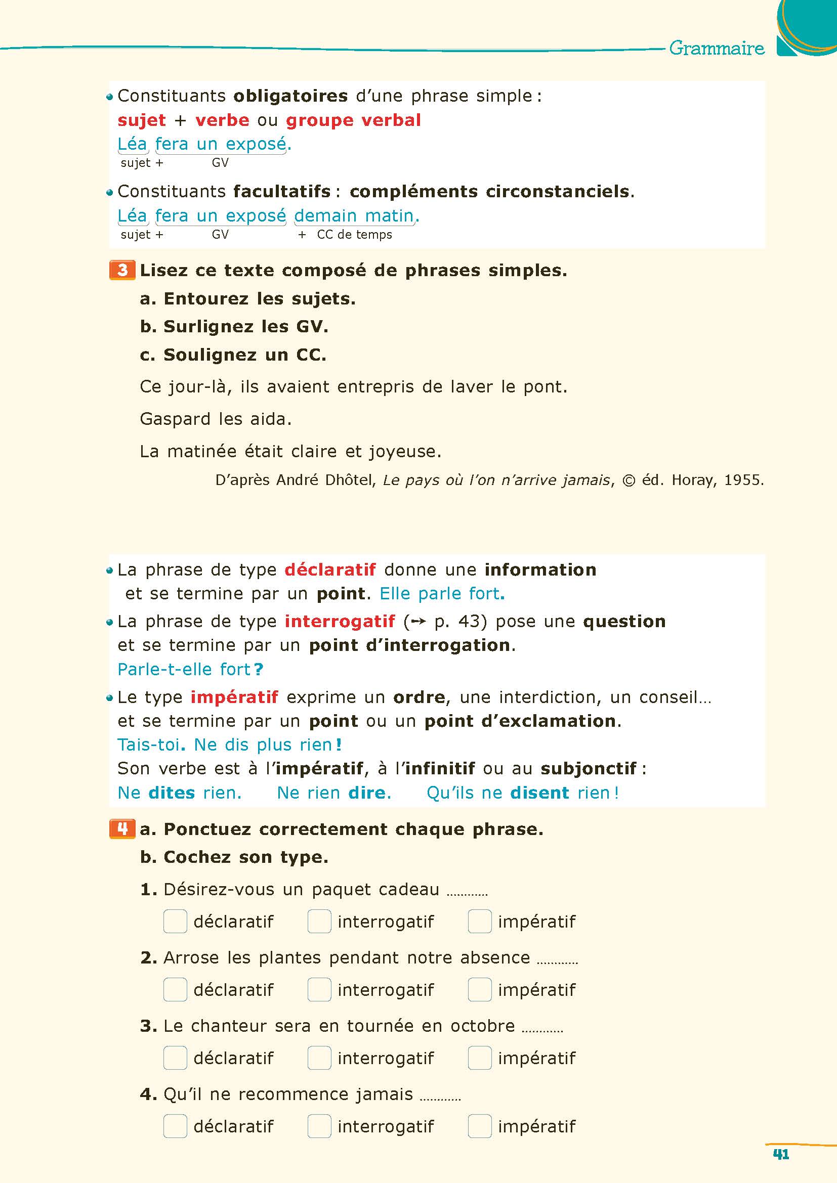 Cahier La Grammaire par les exercices 5e Itinéraire bis | Bordas éditeur