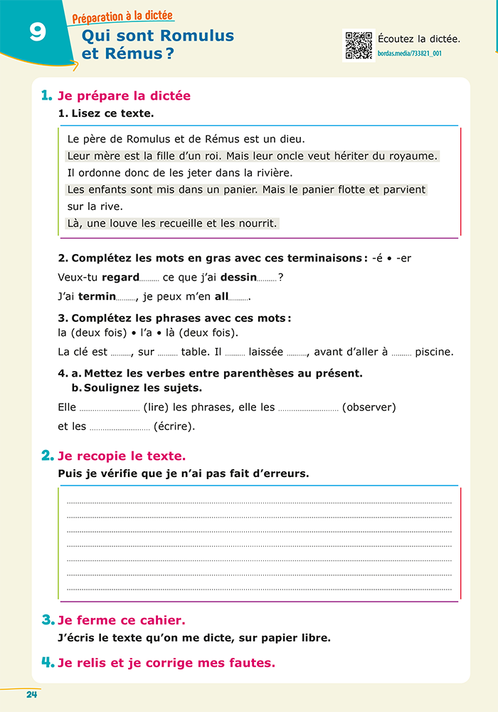 Cahier La Grammaire par les exercices 6e Itinéraire bis | Bordas éditeur
