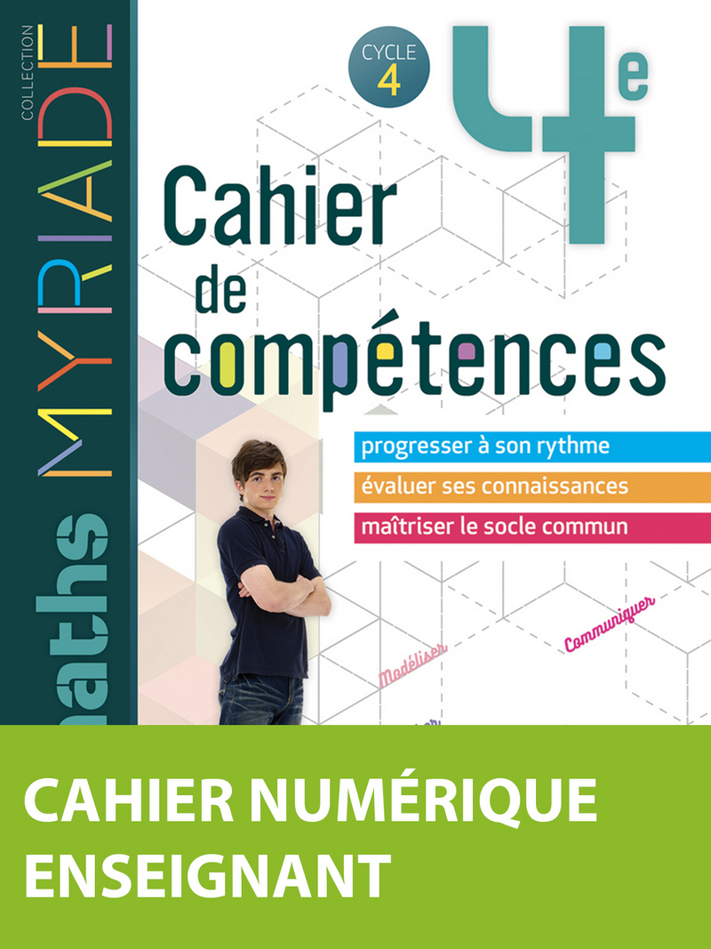 Myriade - Cahier de compétences - Mathématiques 4e * Cahier numérique  enseignant | Bordas éditeur