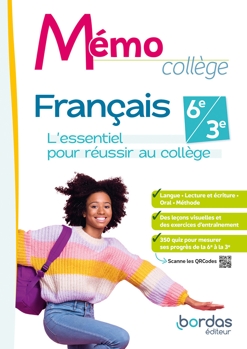 Mémo Collège Français * Cahier de l'élève (Ed. 2023) | Bordas éditeur