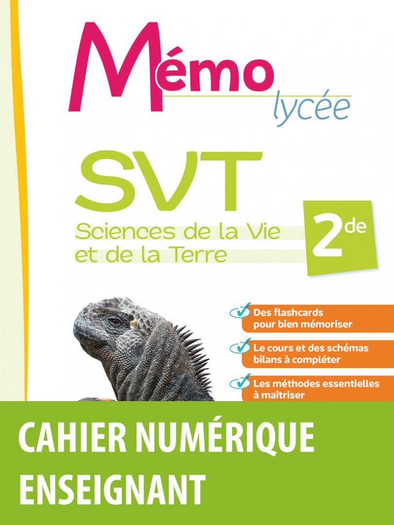 Mémo Lycée - SVT 2de * Cahier numérique enseignant | Bordas éditeur