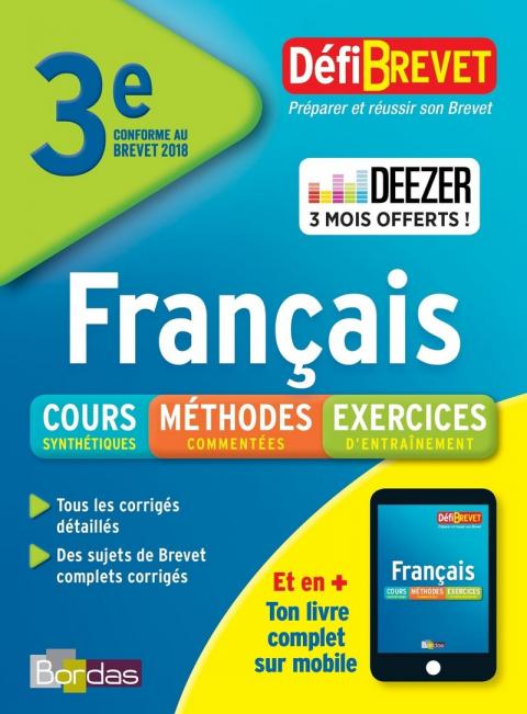Mon cahier de français 3e * Cahier d'exercices | Bordas éditeur